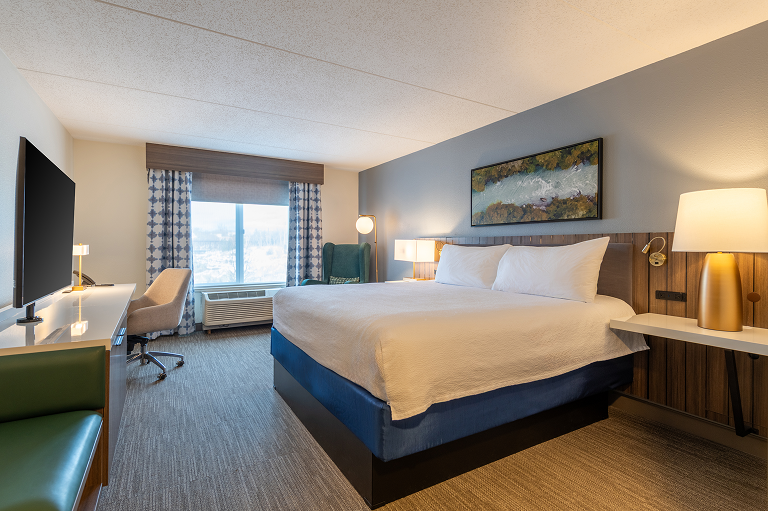 Comfortable guest room accommodations for corporate travelers and event guests at Riverwatch Events Vermont